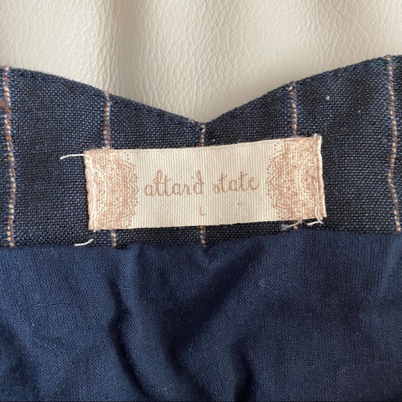 Altar’d State Pin Stripe Skirt with Scalloped Edge - Picture 3 of 4